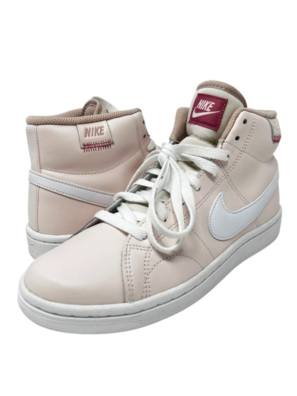 Nike Women’s mid Sneakers in Blush Pink and White
